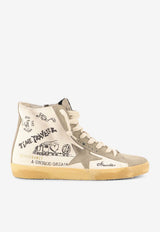 Golden Goose DB Leather High-Top Sneakers White