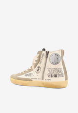 Golden Goose DB Leather High-Top Sneakers White