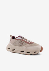 PINKO Leather Low-Top Sneakers Pink