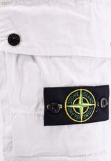 Stone Island Logo-Patched Bermuda Shorts Blue