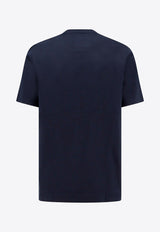 Boss Logo-Printed Crewneck T-shirt Blue 50509277404_Blue_44130204