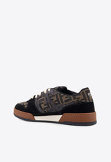 Fendi Monogram Low-Top Sneakers Black