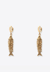 Fish-Shaped Drop Earrings
