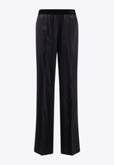 Logo-Embroidered Straight-Leg Pants