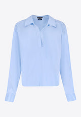 Buttoned V-Neck Shirt