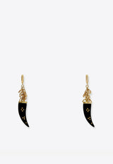 Logo-Engraved Drop Earrings