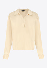 Buttoned V-Neck Shirt