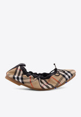 Burberry Checked Bow Ballet Flats Brown 8121103B9368_SAND IP CHECK_40017416