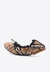 Burberry Checked Bow Ballet Flats Brown 8121103B9368_SAND IP CHECK_40017416