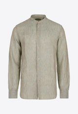 Mandarin Collar Casual Shirt