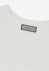 Crewneck T-shirt with Stripes