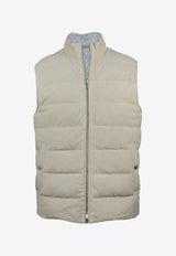 Reversible Suede Zip-Up Vest