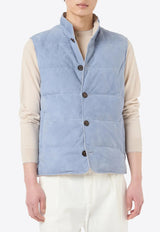 Reversible Suede Padded Vest