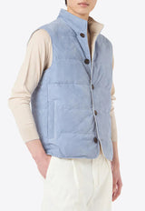 Reversible Suede Padded Vest