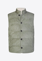 Reversible Suede Padded Vest