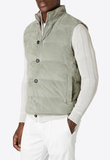 Reversible Suede Padded Vest