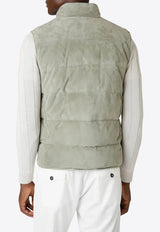 Reversible Suede Padded Vest