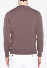 V-Neck Cashmere Knit Sweater