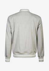 Wool Zip-Up Bomber Jacket