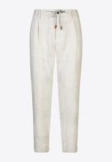 Turn-Up Pants with Elastic-Waist