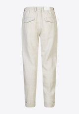 Turn-Up Pants with Elastic-Waist