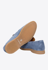 Suede Loafers with Engraved-Logo