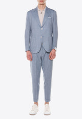 Single-Breasted Wool-Blend Suit