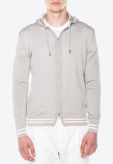 Logo-Embroidered Zip-Up Sweatshirt