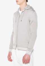 Logo-Embroidered Zip-Up Sweatshirt