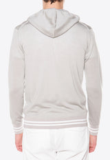 Logo-Embroidered Zip-Up Sweatshirt