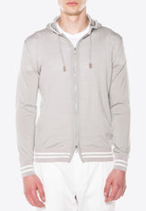 Logo-Embroidered Zip-Up Sweatshirt