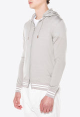 Logo-Embroidered Zip-Up Sweatshirt