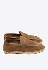 Suede Stitched Loafers