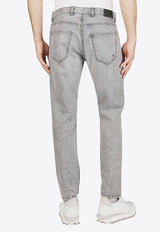 Washed Straight-Leg Jeans