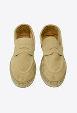 Suede Stitched Loafers