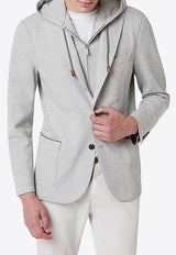 Single-Breasted Hooded Blazer