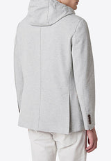 Single-Breasted Hooded Blazer