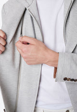 Single-Breasted Hooded Blazer