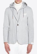 Single-Breasted Hooded Blazer