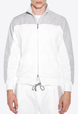 Ribbed Zip-Up Sweatshirt