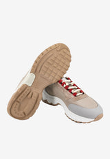 Leather-Blend Low-Top Sneakers