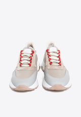 Leather-Blend Low-Top Sneakers