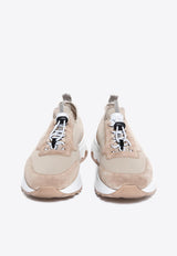 Leather-Blend Low-Top Sneakers