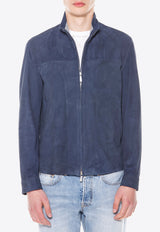 Suede Zip-Up Jacket