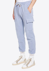 Elastic-Waist Cargo Track Pants