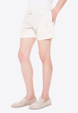 Elastic-Waist Swim Shorts