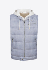 Linen and Wool Biker Vest