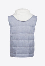 Linen and Wool Biker Vest