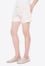 Elastic-Waist Swim Shorts