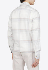 Check-Pattern Shirt with Pockets